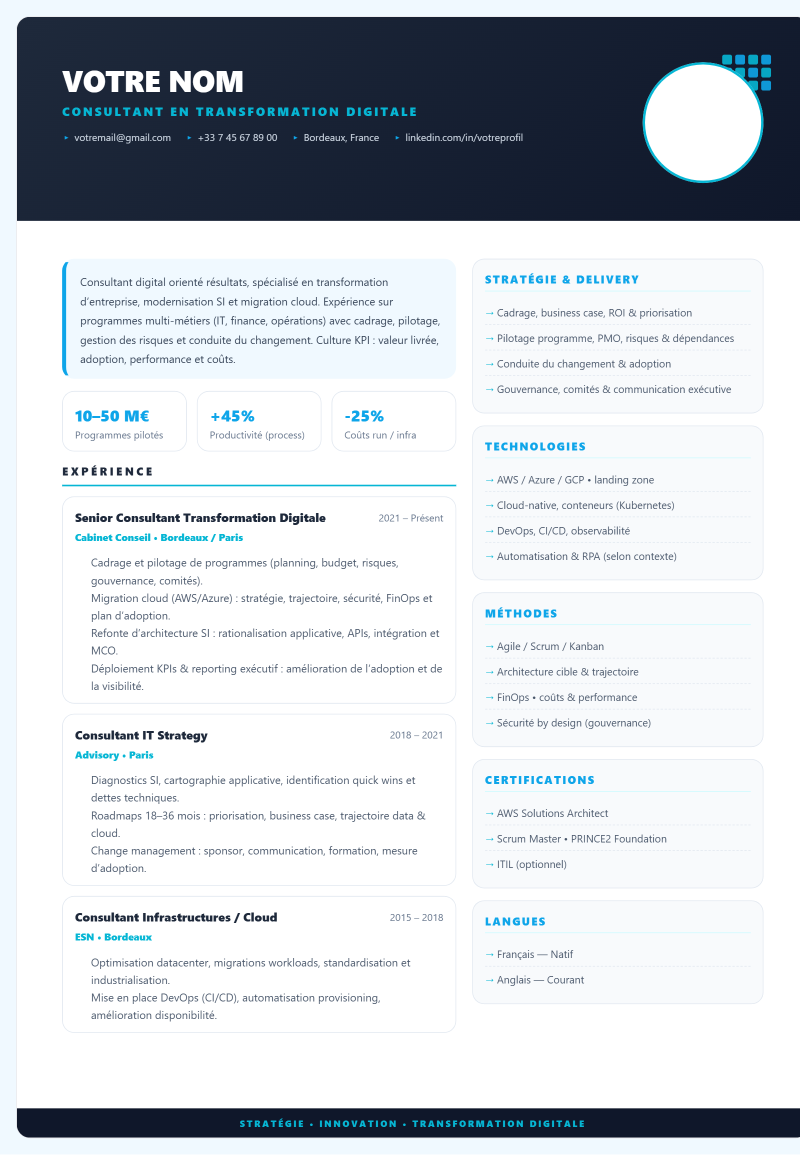 Consultant en Transformation Digitale - Mosaic