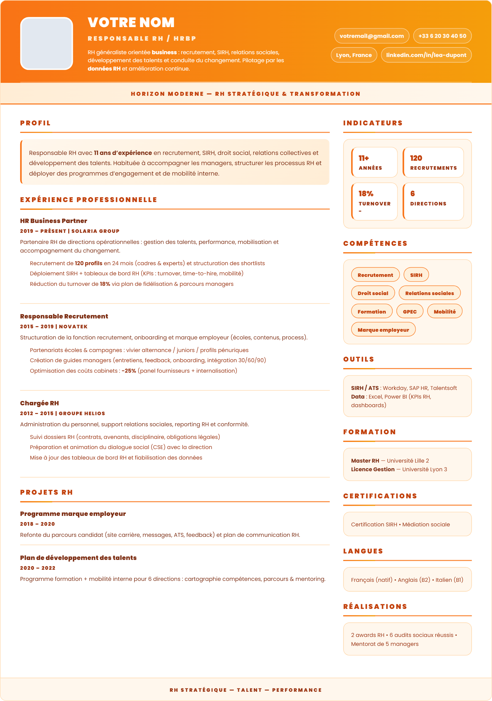 Responsable RH - Horizon Moderne